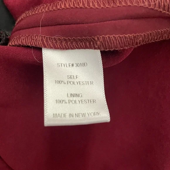 Of Mercer Burgundy Short Sleeve Tie Front Dress Sz M - Picture 10 of 12